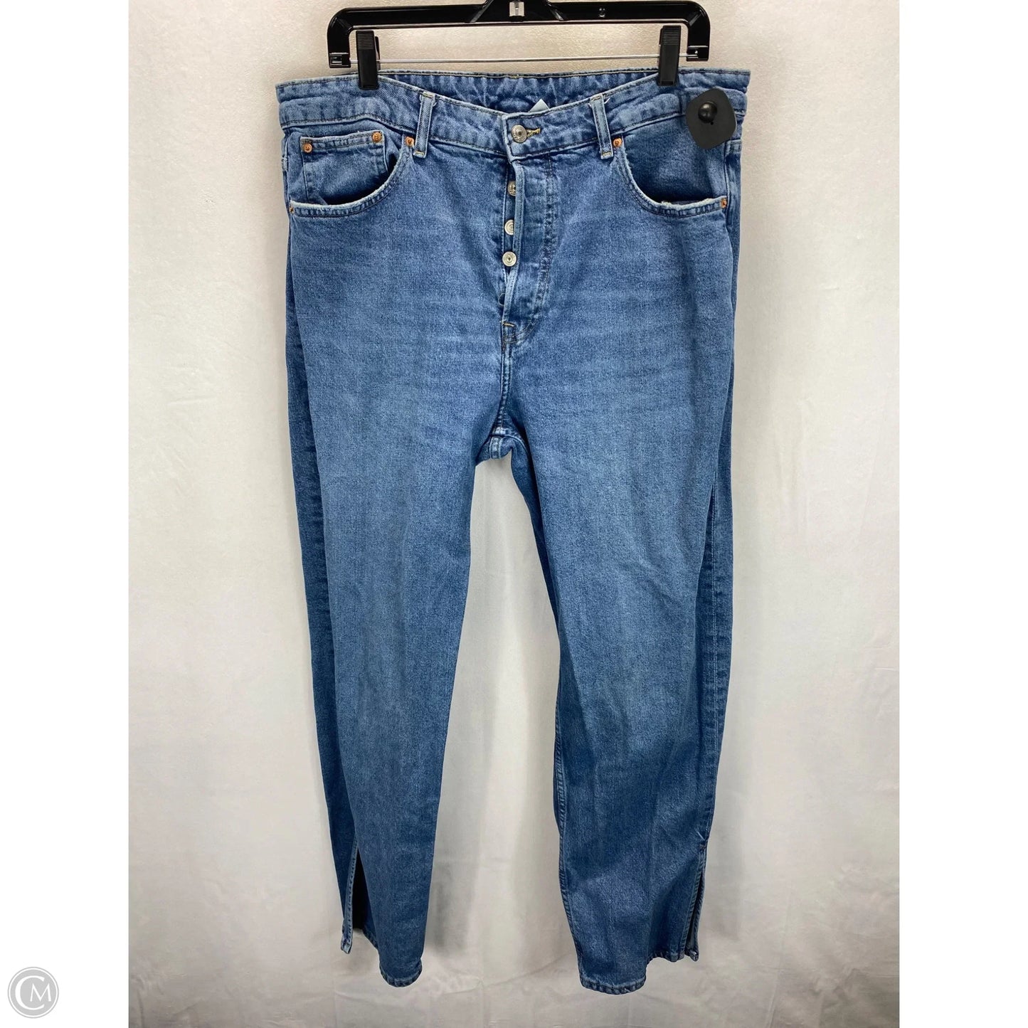 Jeans Boyfriend By Divided In Blue Denim, Size: 16