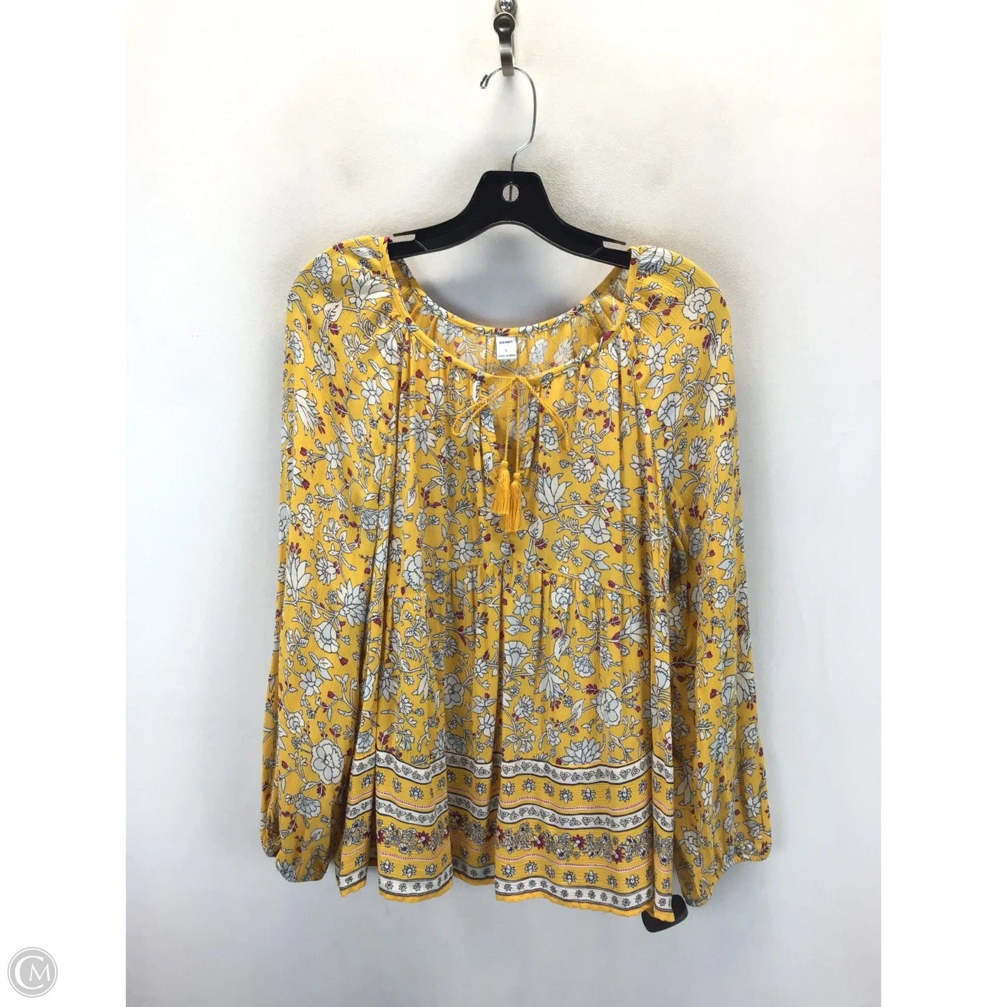 Top Long Sleeve By Old Navy In Yellow, Size: L