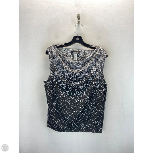 Top Sleeveless By Jones New York In Black & White, Size: L