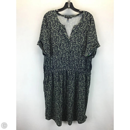 Dress Casual Midi By Banana Republic In Blue & Green, Size: Xxl