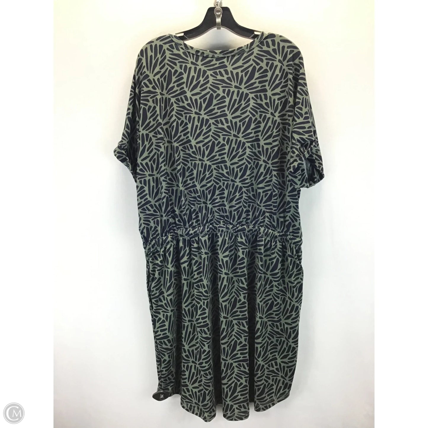 Dress Casual Midi By Banana Republic In Blue & Green, Size: Xxl