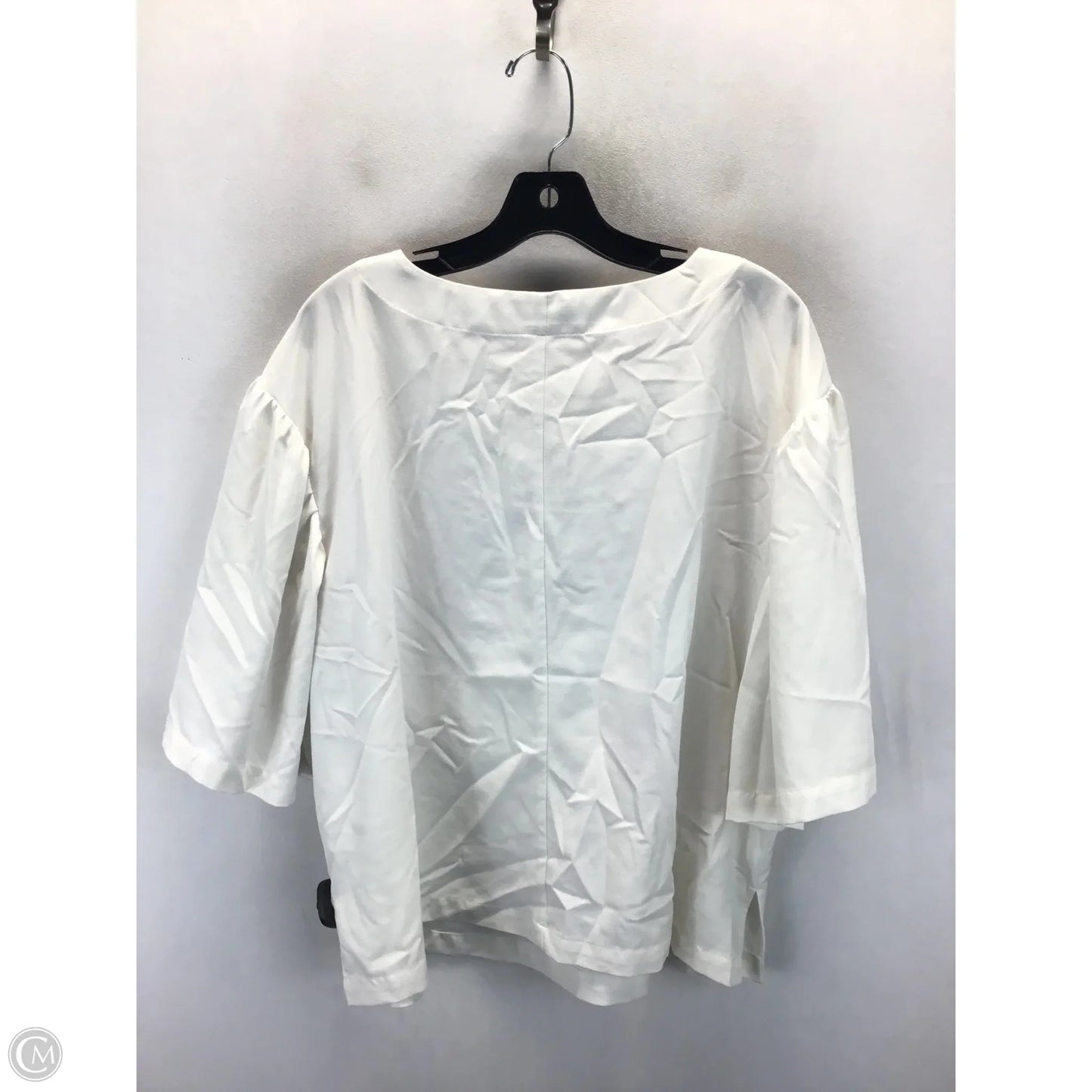 Top Short Sleeve By Eloquii In White, Size: 18