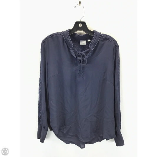 Top Long Sleeve By New York And Co In Blue, Size: M