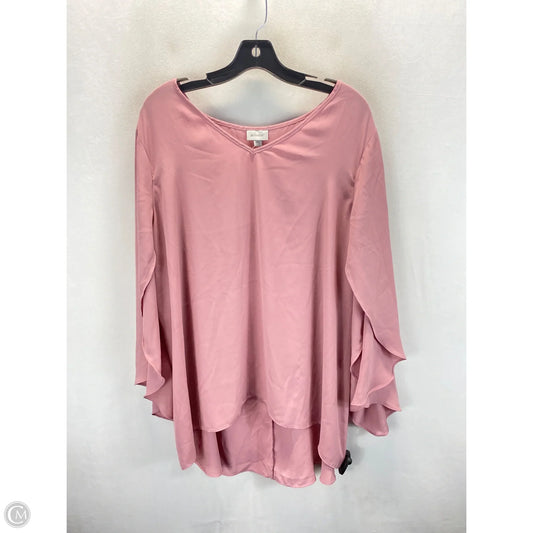 Top Long Sleeve By Avenue In Pink, Size: 18