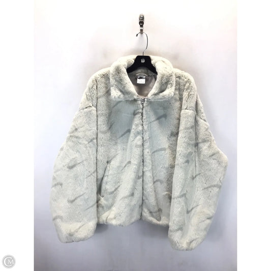 Jacket Faux Fur & Sherpa By Nike Apparel In Cream, Size: Xl