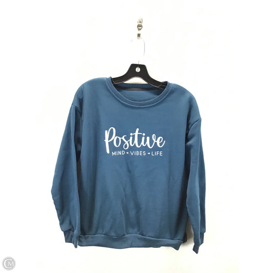 Sweatshirt Crewneck By Shein In Teal, Size: L