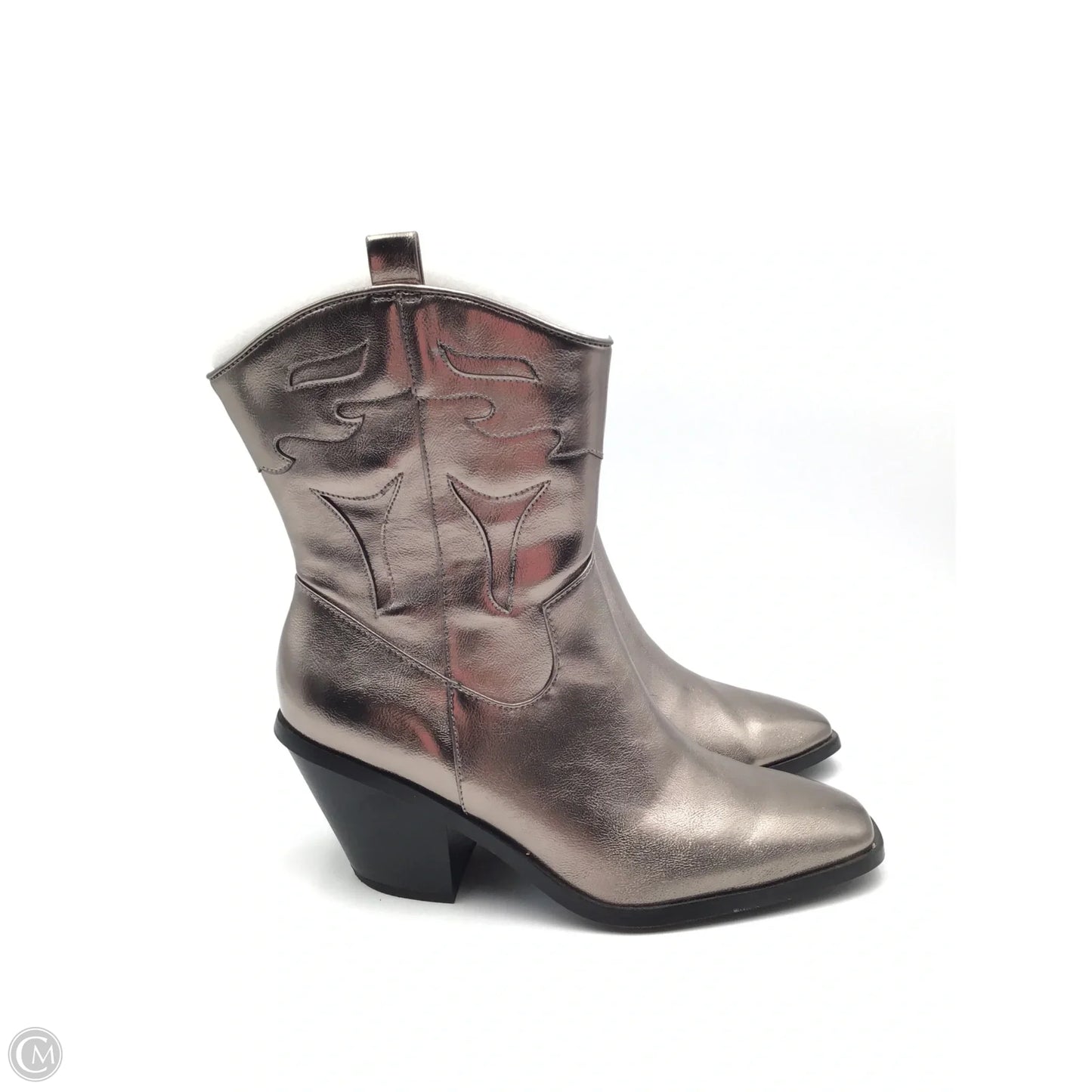 Boots Mid-calf Heels By Clothes Mentor In Rose Gold, Size: 11
