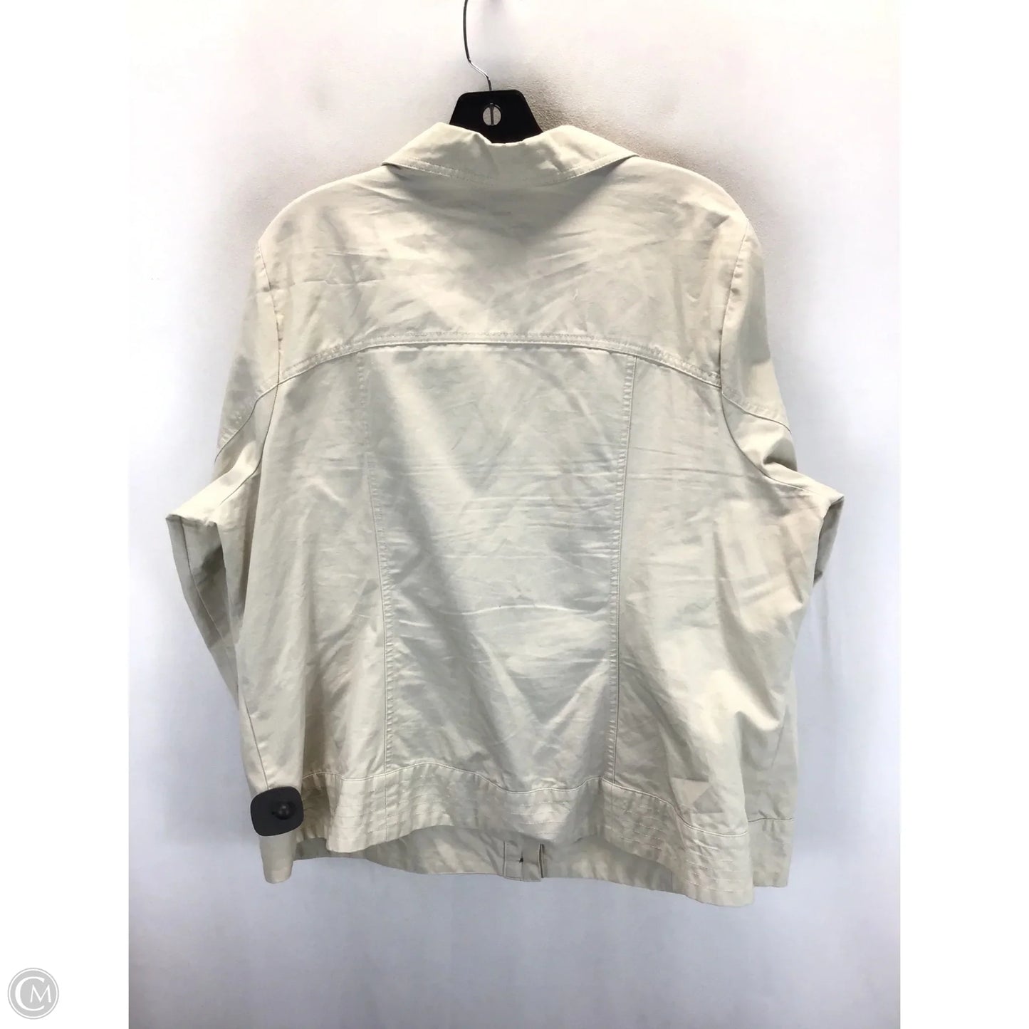 Jacket Shirt By Cj Banks In Beige, Size: 1x