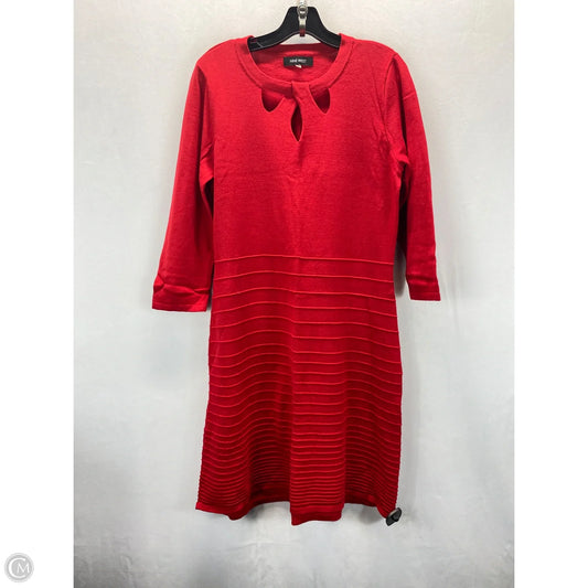 Dress Sweater By Nine West In Red, Size: L
