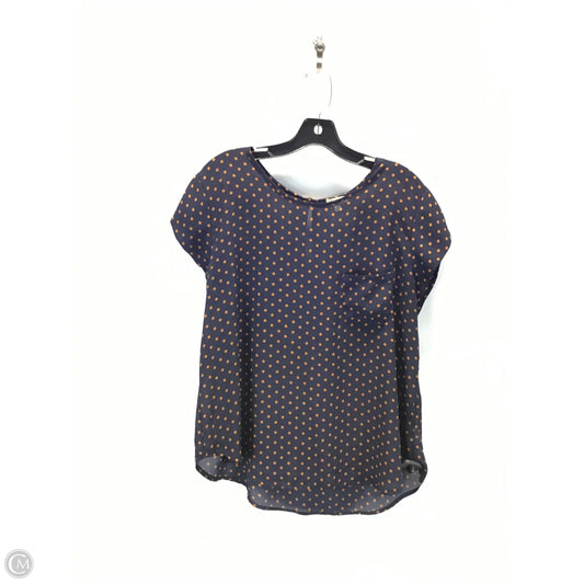 Top Short Sleeve By Lily White In Blue & Gold, Size: Xl