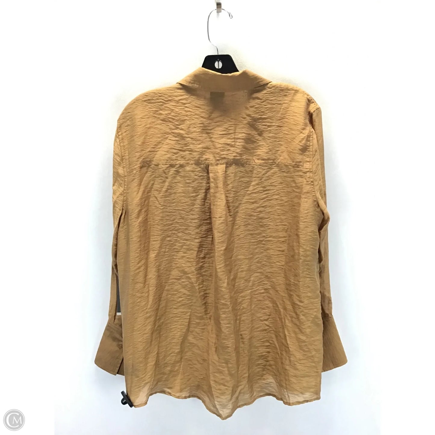 Top Long Sleeve By Worthington In Gold, Size: M