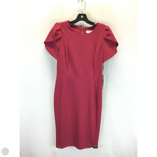 Dress Work By Calvin Klein In Maroon, Size: 10