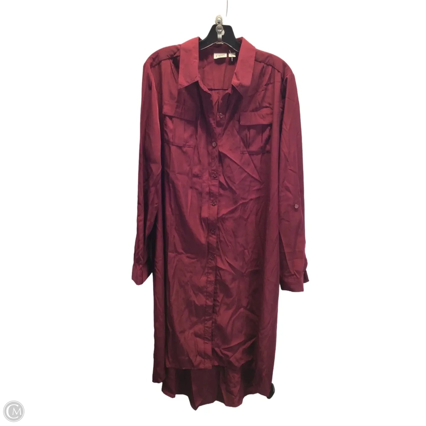 Dress Casual Midi By Cato In Maroon, Size: Xl