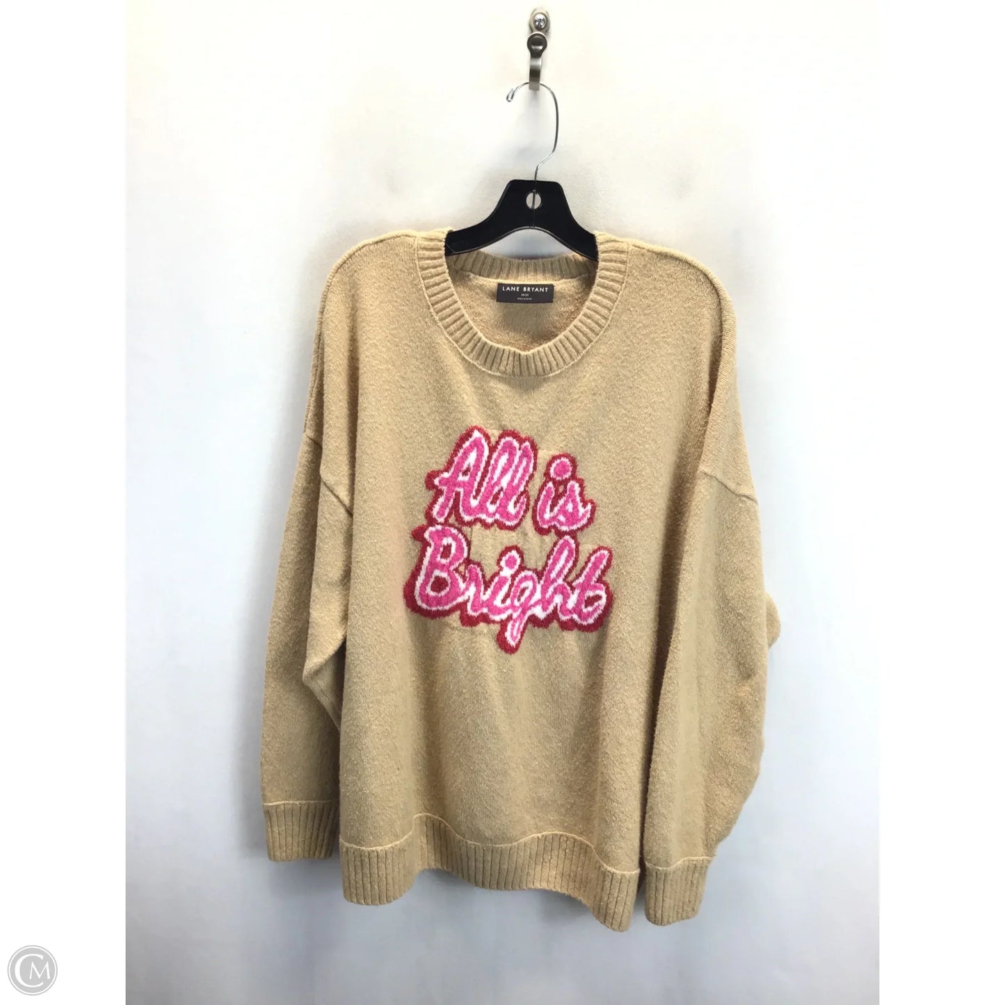 Sweater By Lane Bryant In Tan, Size: 18