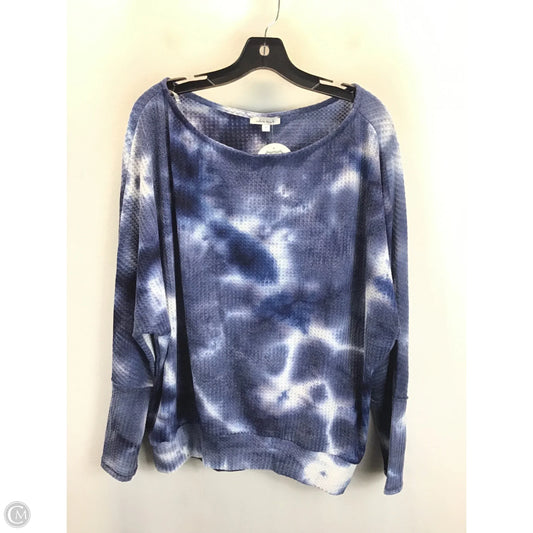 Sweatshirt Collar By White Birch In Blue & White, Size: Xl