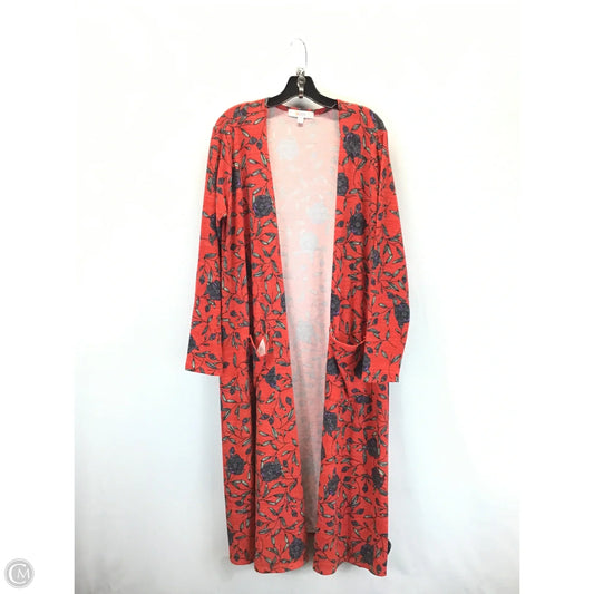 Cardigan By Lularoe In Black & Red, Size: Xl