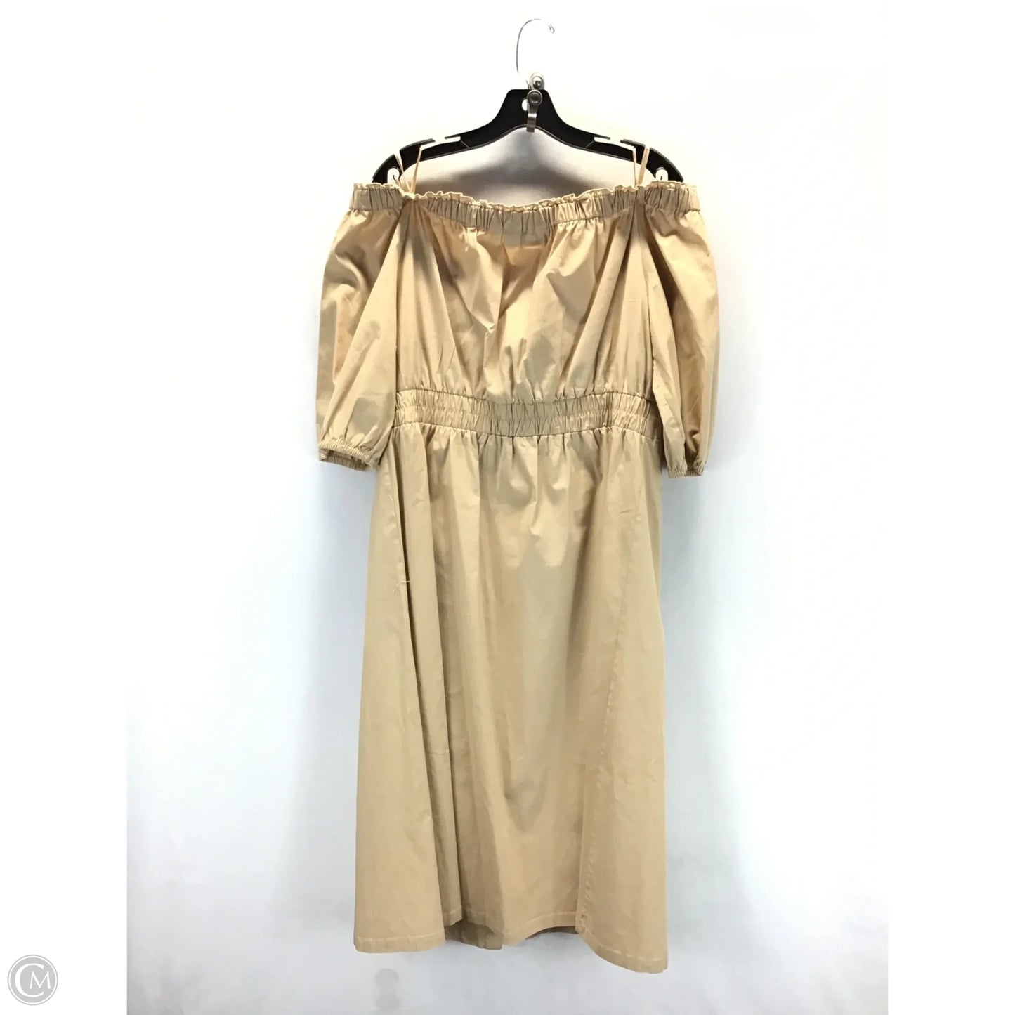 Dress Casual Midi By New York And Co In Tan, Size: Xl