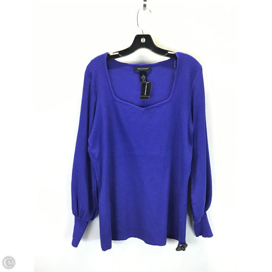 Sweater By Ashley Stewart In Blue, Size: 18