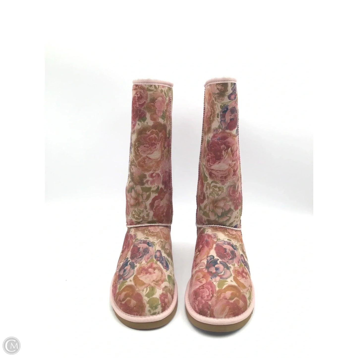 Boots Designer By Ugg In Floral Print, Size: 9