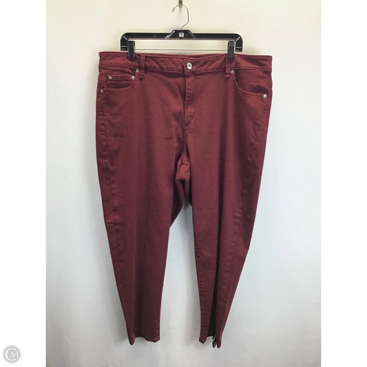 Pants Designer By Michael Kors In Maroon, Size: 20