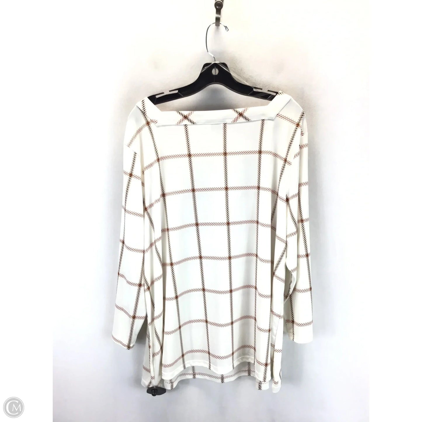 Top Long Sleeve By Liz Claiborne In Cream, Size: 2x