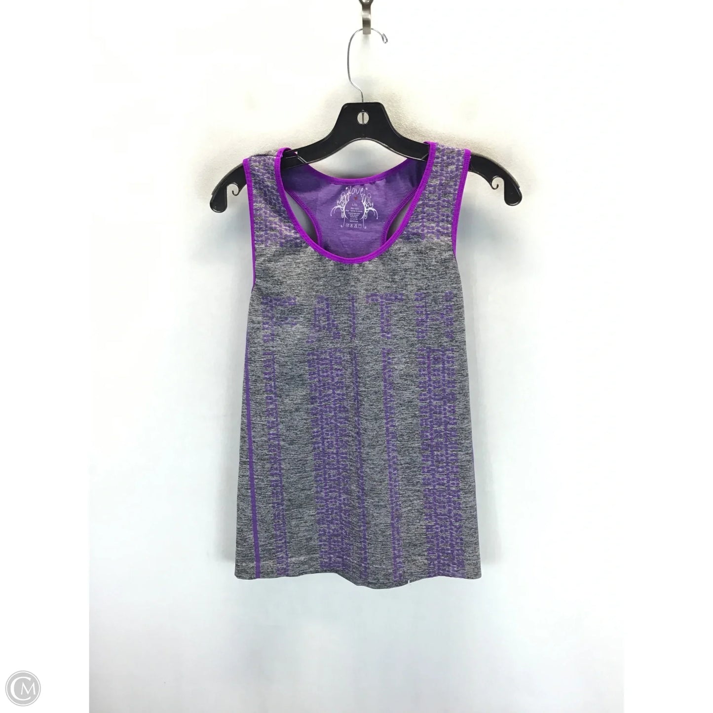 Pants Set 2pc By Love In Grey & Purple, Size: L