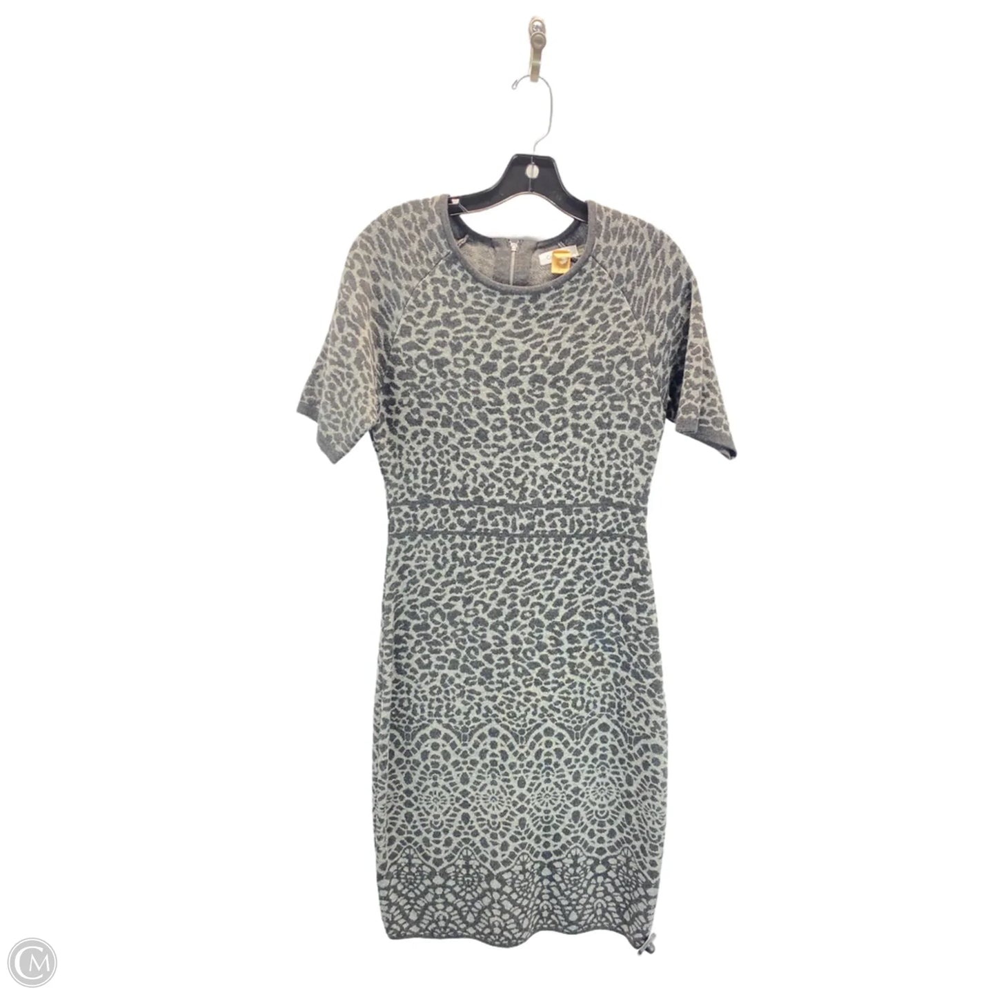 Dress Casual Midi By Calvin Klein In Black & Grey, Size: M