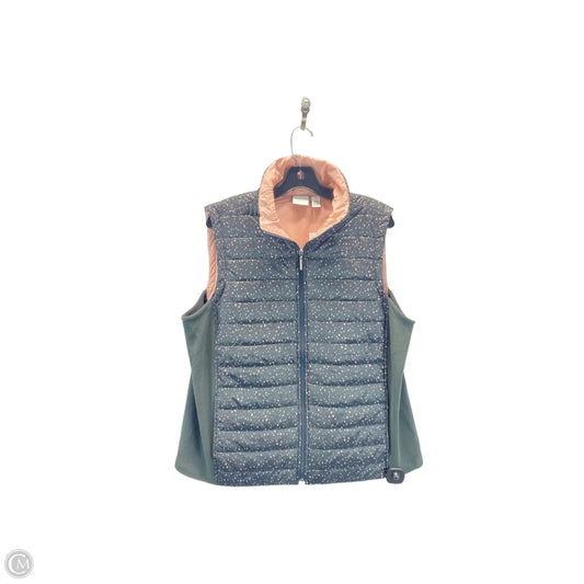 Vest Puffer & Quilted By Chicos In Grey & Pink, Size: 16