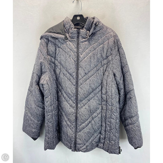 Coat Puffer & Quilted By Xersion In Black & White, Size: 1x