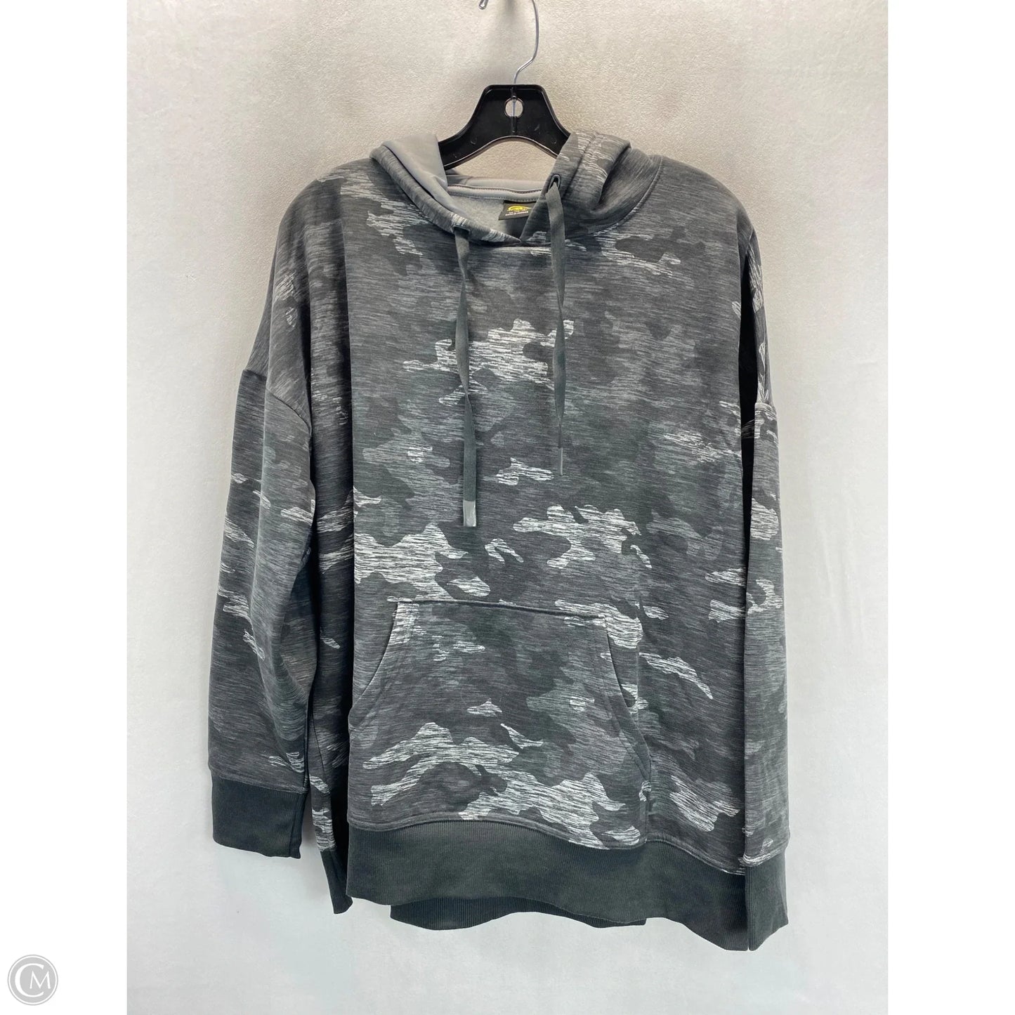 Sweatshirt Hoodie By Athletic Works In Black & Grey, Size: Xl