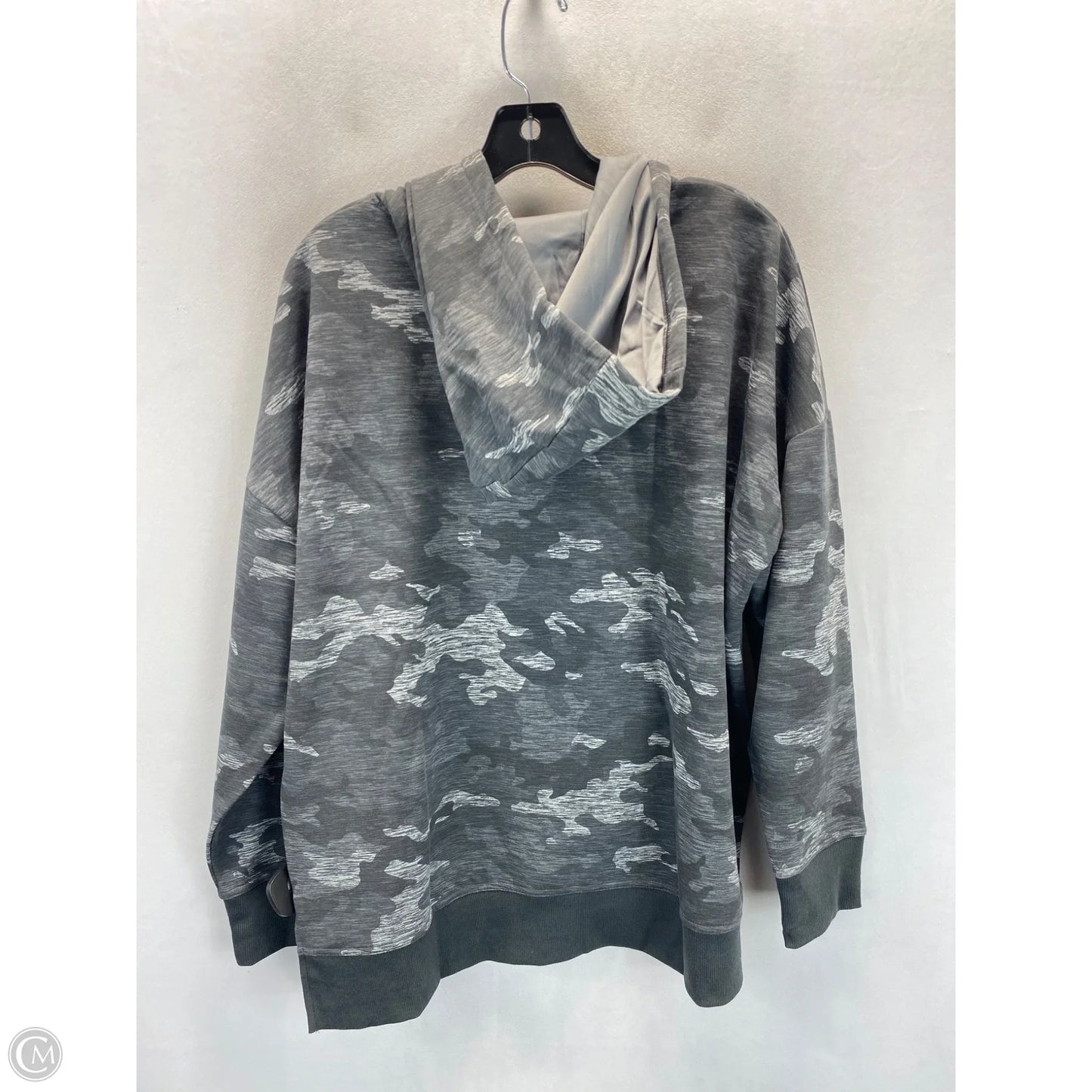 Sweatshirt Hoodie By Athletic Works In Black & Grey, Size: Xl