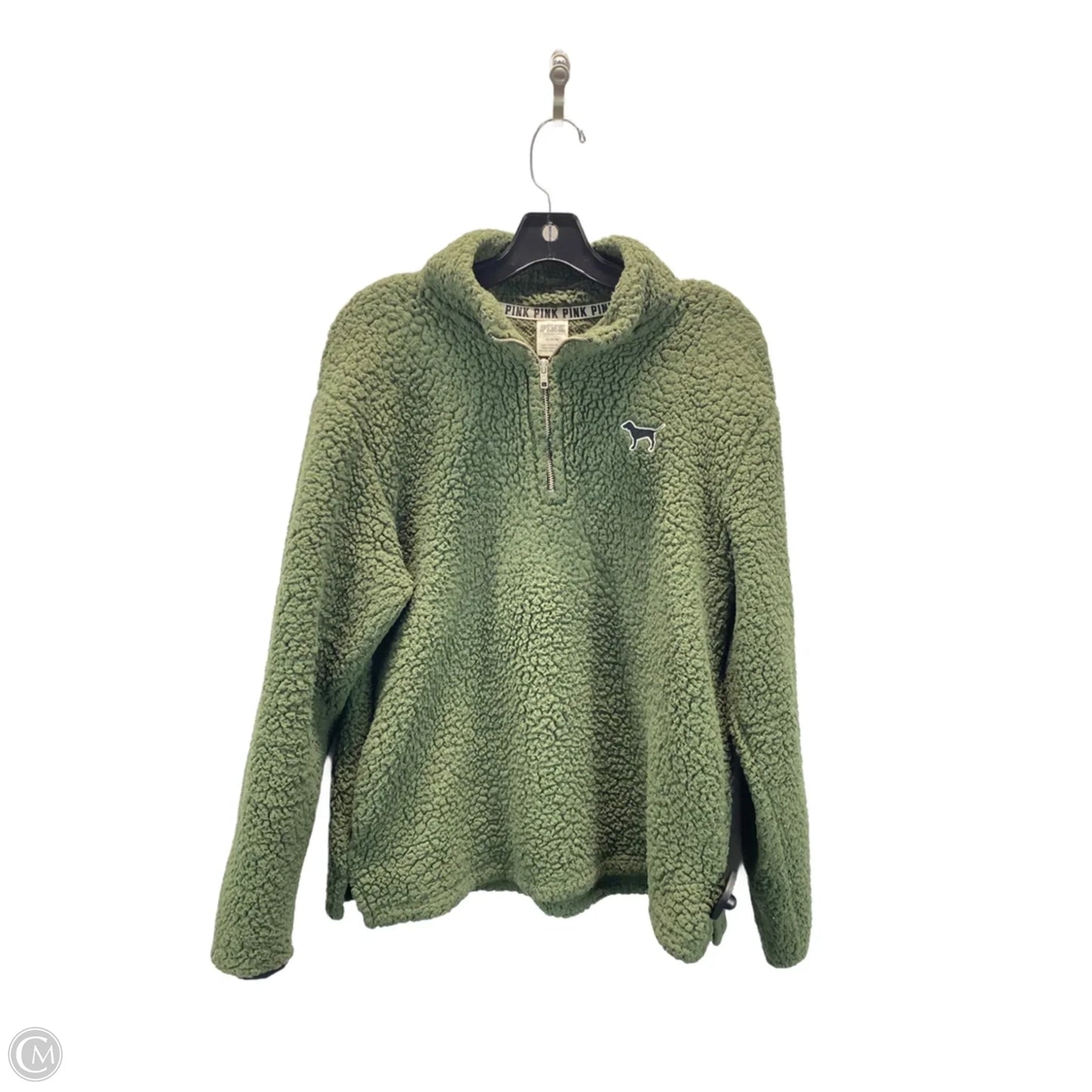 Jacket Faux Fur & Sherpa By Pink In Green, Size: M