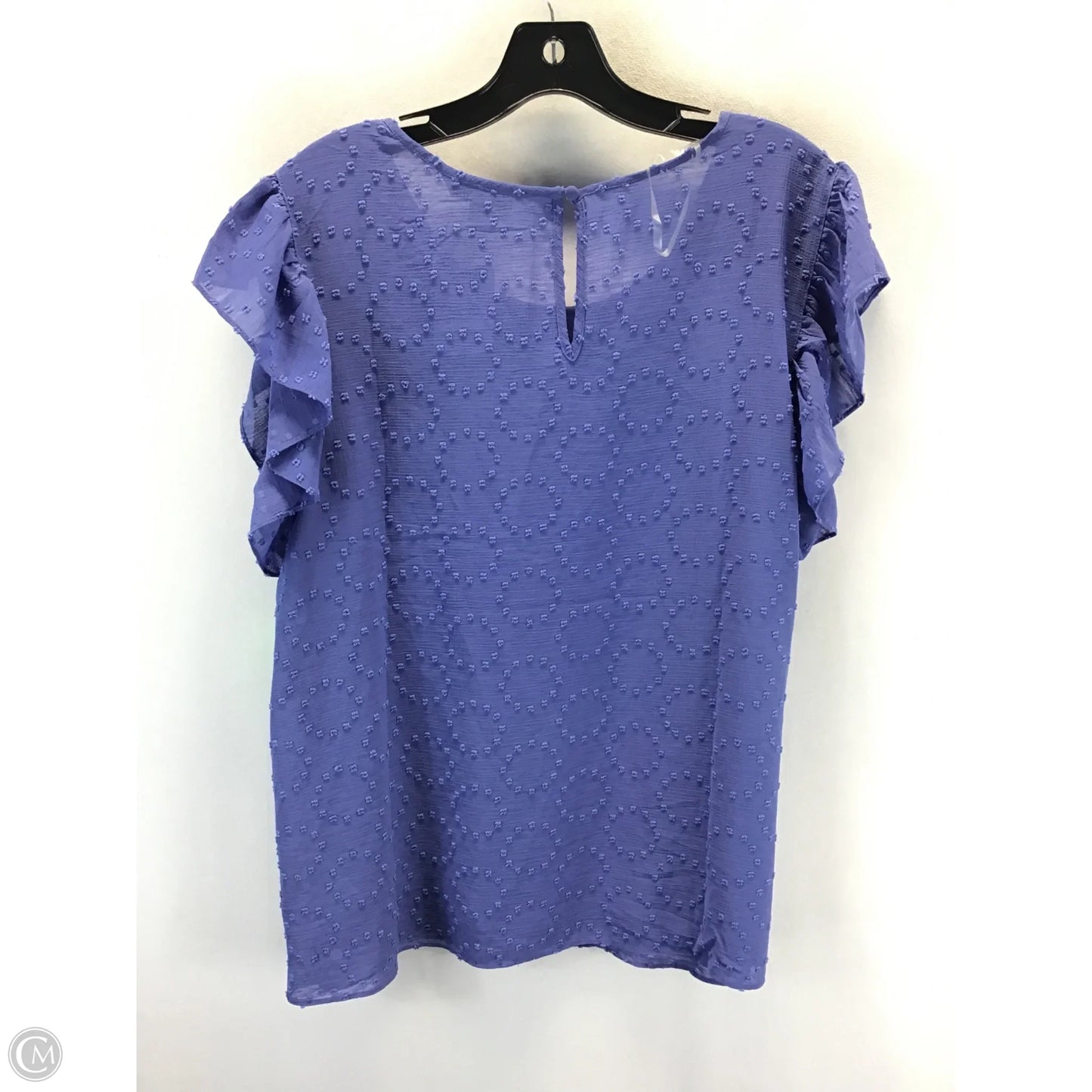 Top Short Sleeve By Zac And Rachel In Blue, Size: 2x
