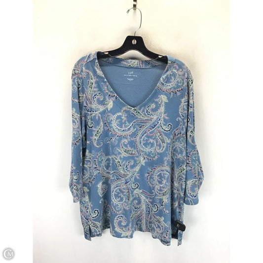 Top Long Sleeve By J. Jill In Multi-colored, Size: Xl