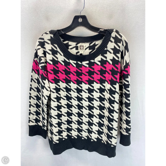 Sweater By Anne Klein In Black & White, Size: Xl