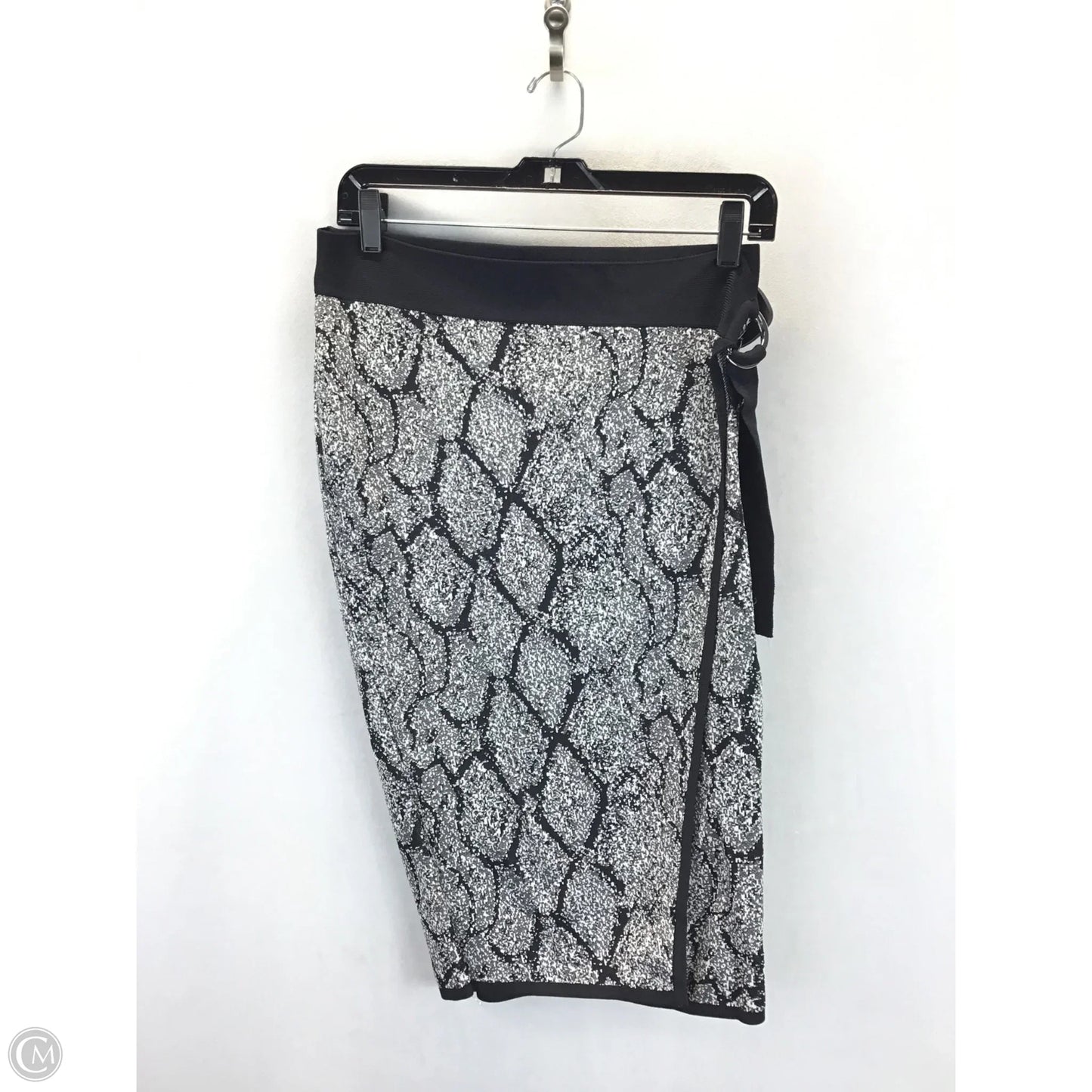 Skirt Midi By New York And Co In Black & Grey, Size: S