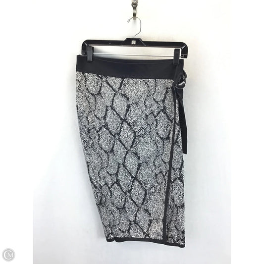 Skirt Midi By New York And Co In Black & Grey, Size: S
