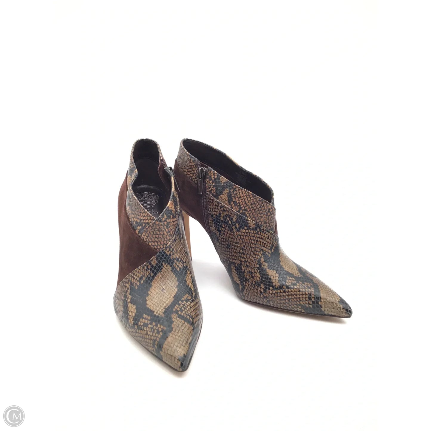 Boots Ankle Heels By Vince Camuto In Snakeskin Print, Size: 11