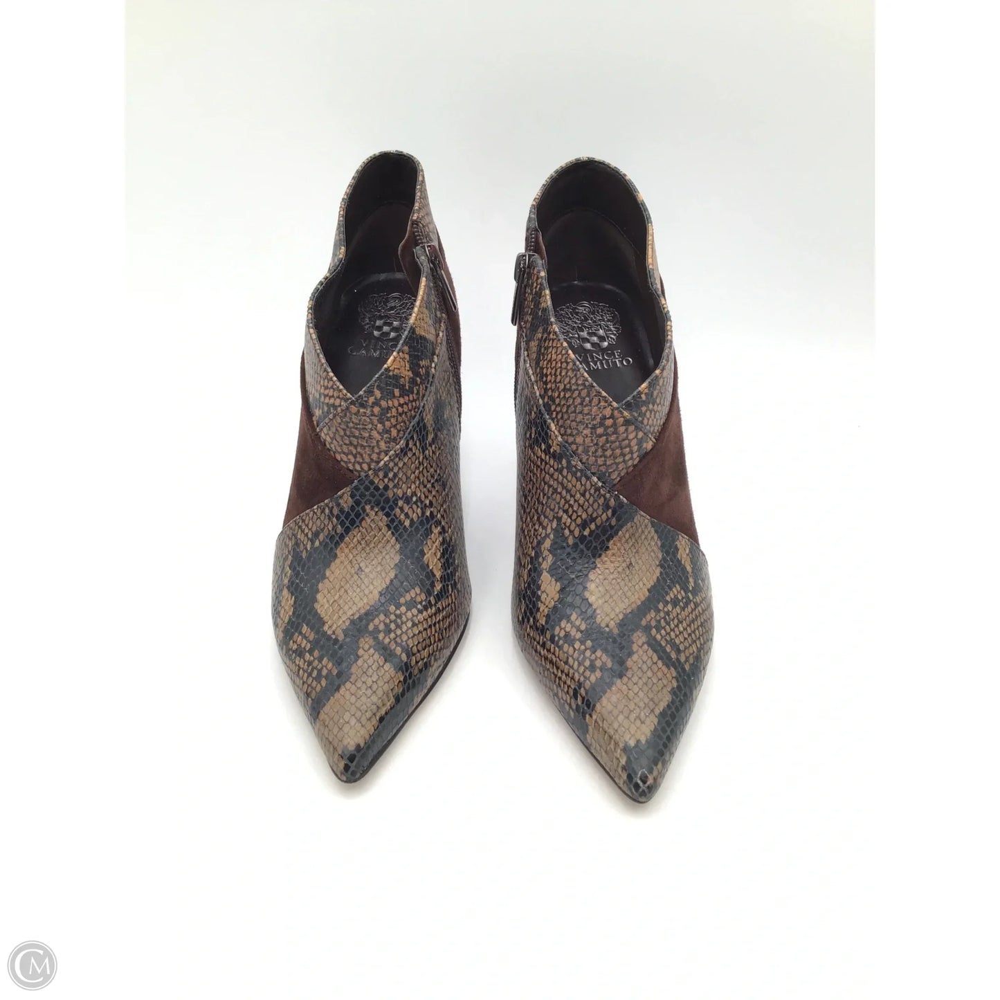 Boots Ankle Heels By Vince Camuto In Snakeskin Print, Size: 11