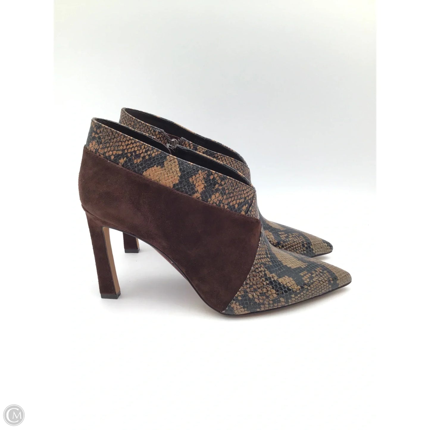 Boots Ankle Heels By Vince Camuto In Snakeskin Print, Size: 11