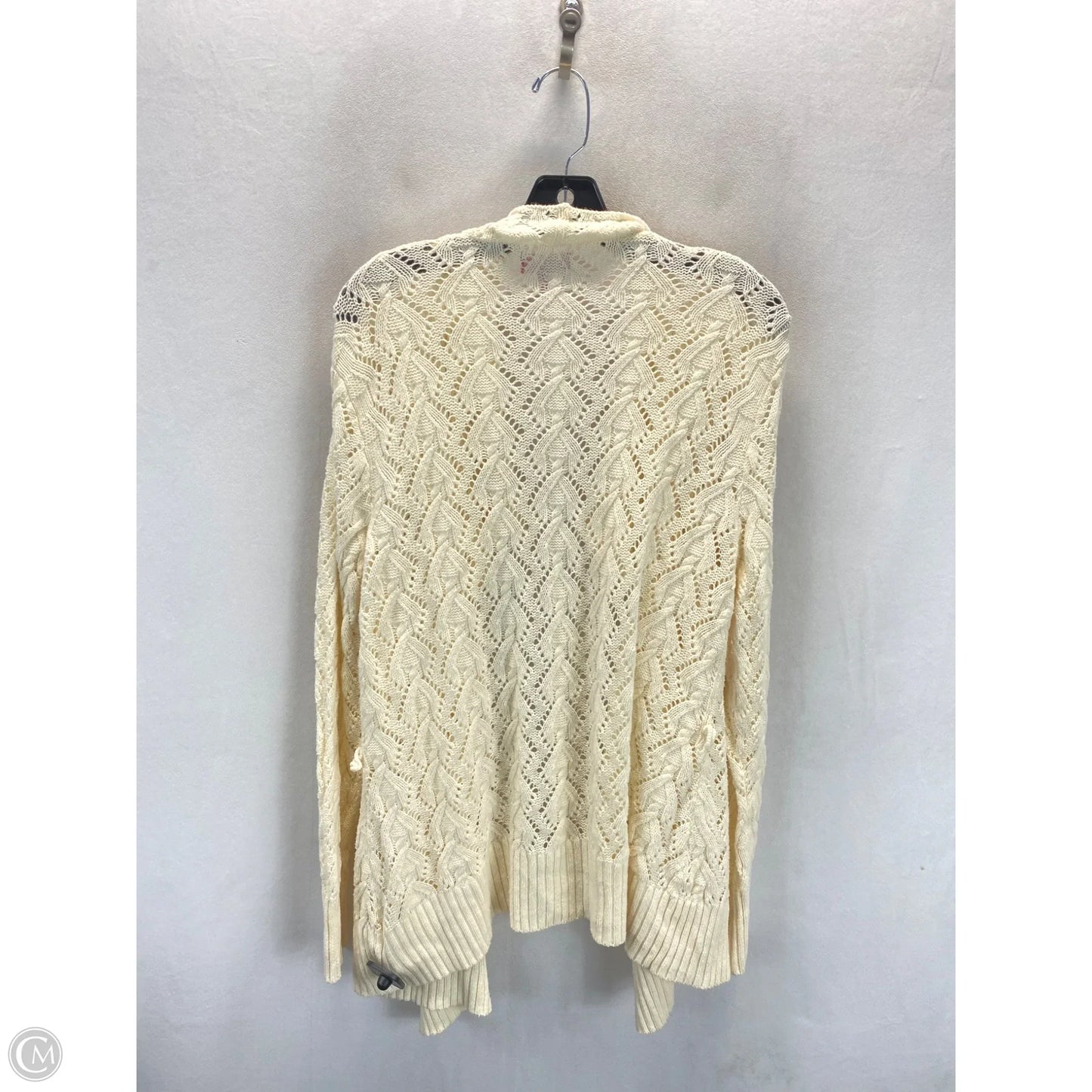 Sweater Cardigan By Elle In Cream, Size: Xl