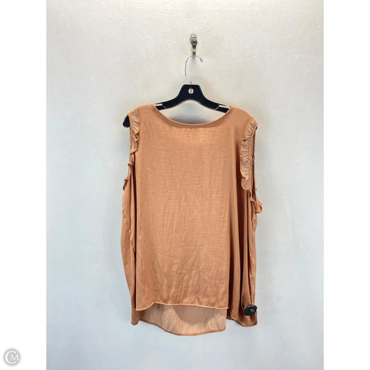 Top Sleeveless By Liz Claiborne In Bronze, Size: Xxl
