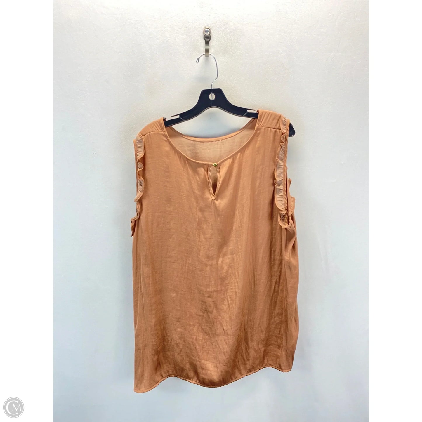 Top Sleeveless By Liz Claiborne In Bronze, Size: Xxl
