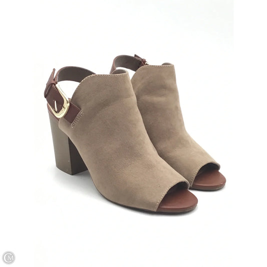 Shoes Heels Block By Candies In Brown, Size: 9.5
