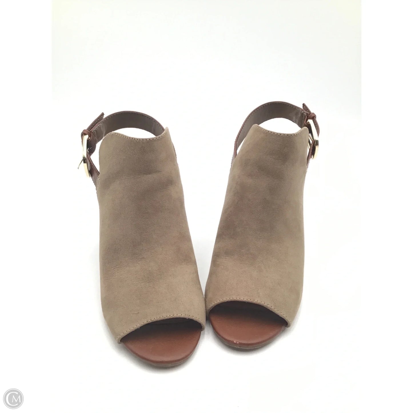 Shoes Heels Block By Candies In Brown, Size: 9.5