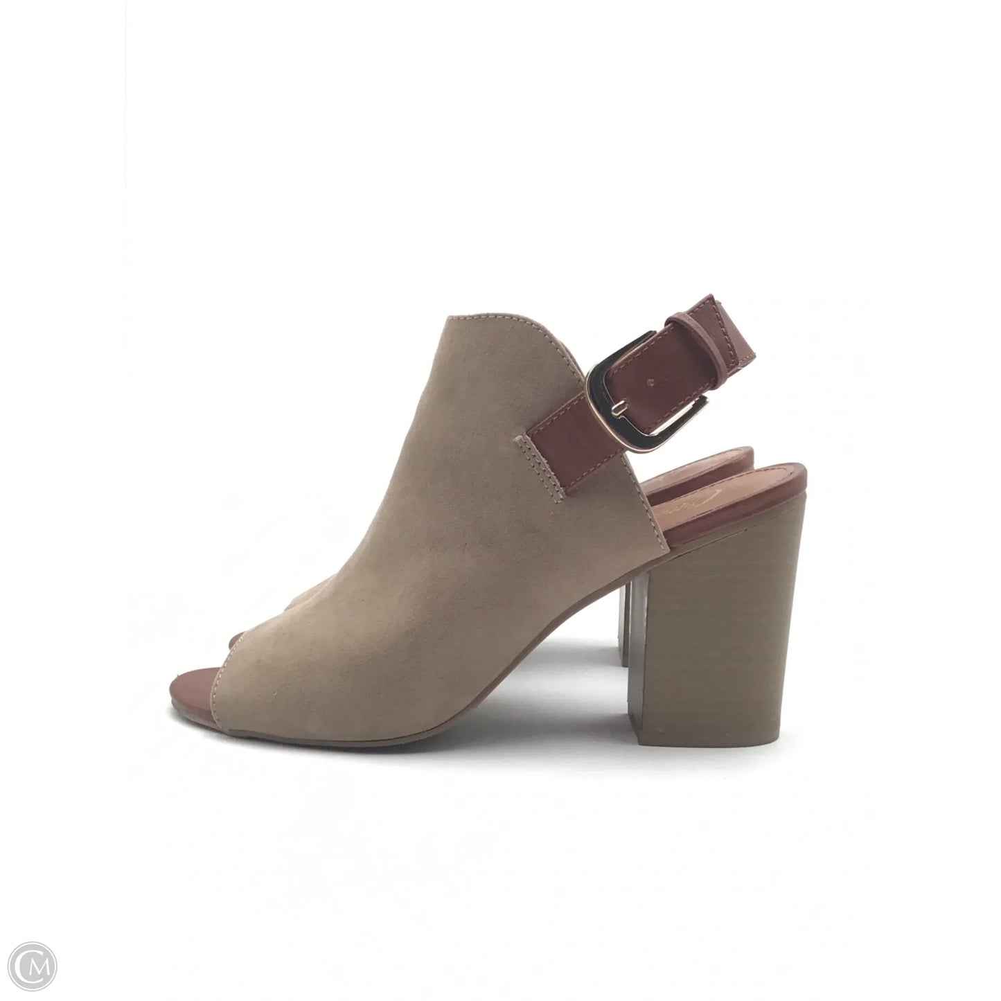 Shoes Heels Block By Candies In Brown, Size: 9.5