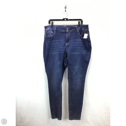 Jeans Straight By Ashley Stewart In Blue Denim, Size: 18
