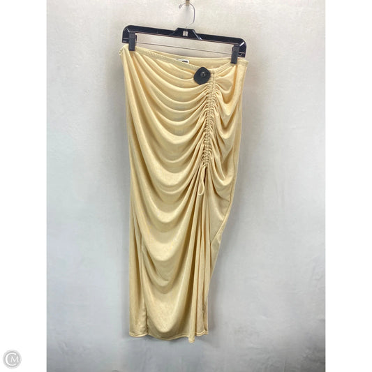 Skirt Maxi By Fashion Nova In Cream, Size: 1x