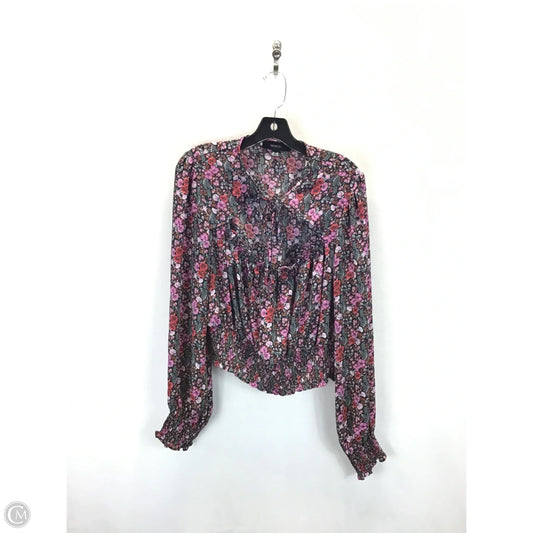 Top Long Sleeve By Forever 21 In Floral Print, Size: Xl