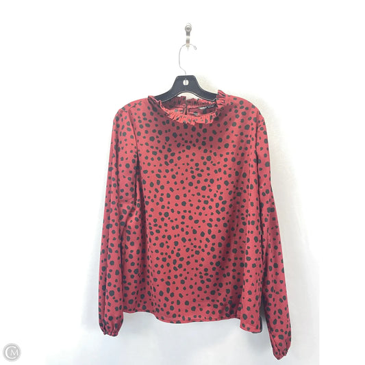 Top Long Sleeve By Shein In Red, Size: L